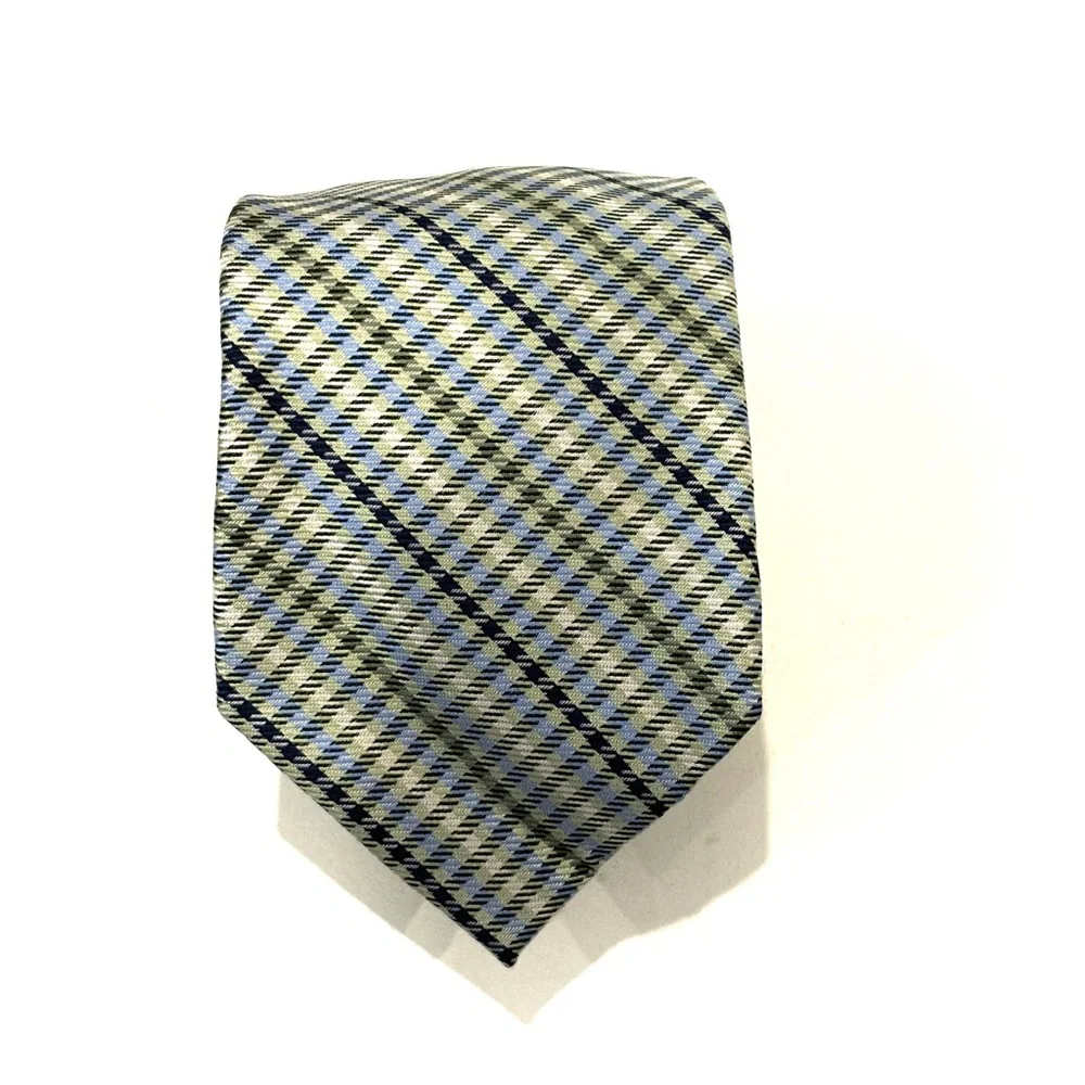 Bruno Pertilli Elegant Blue and Gray Men's Tie